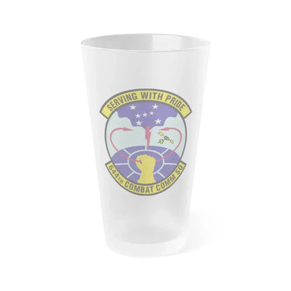 644th Combat Communications Squadron (U.S. Air Force) Frosted Pint Glass 16oz 16oz Frosted - Go Mug Yourself