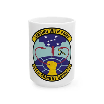 644th Combat Communications Squadron (U.S. Air Force) White Coffee Mug 15oz - Go Mug Yourself