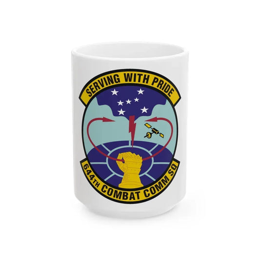 644th Combat Communications Squadron (U.S. Air Force) White Coffee Mug 15oz - Go Mug Yourself