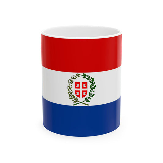 State flag of Serbia 1835 (Serbia) White Coffee Mug-11oz-Go Mug Yourself