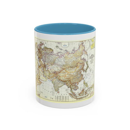 Asia and Adjacent Areas (1951) (Map) Accent Coffee Mug