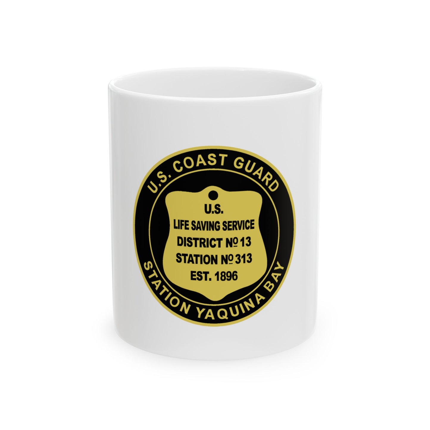 USCG Station Yaquina Bay (U.S. Coast Guard) White Coffee Mug