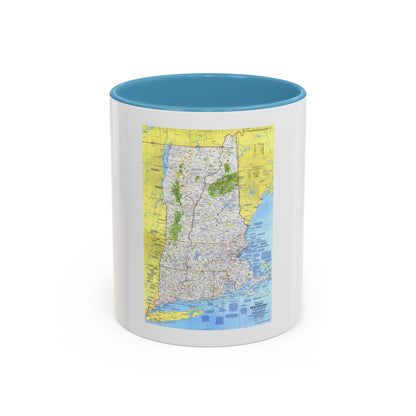 USA - Western New England 1 (1975) (Map) Accent Coffee Mug