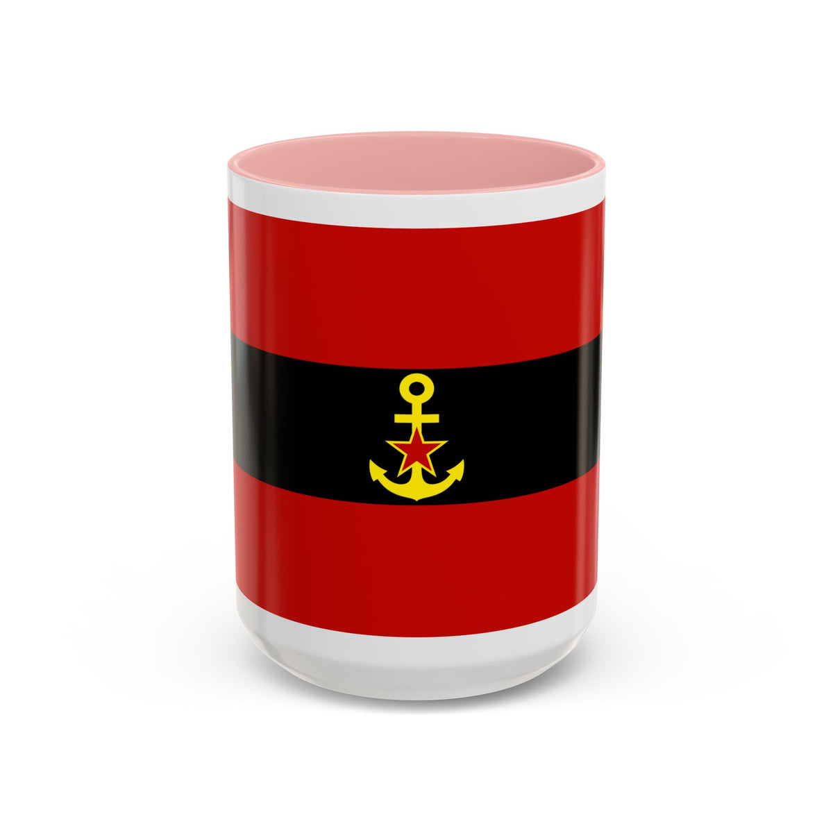 Naval Ensign of Albania 1946 to 1954 - Accent Coffee Mug