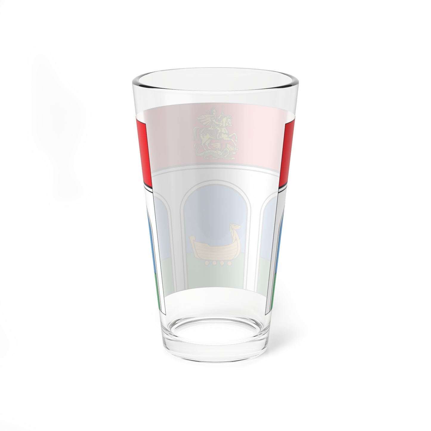 Flag of Mytishchi Rural Settlement Moscow Oblast (Russia) Pint Glass 16oz