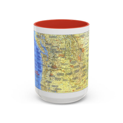 USA - Pacific Northwest 1 (1986) (Map) Accent Coffee Mug