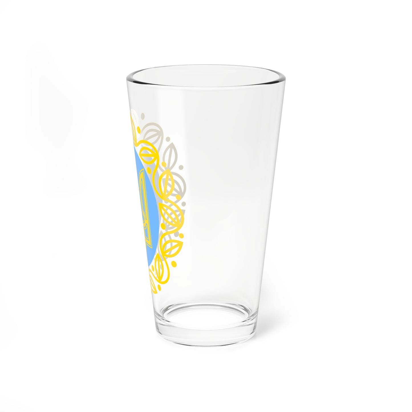 Coat of Arms of UNR harmonization of colours (Ukraine) (Coat of Arms) Pint Glass 16oz