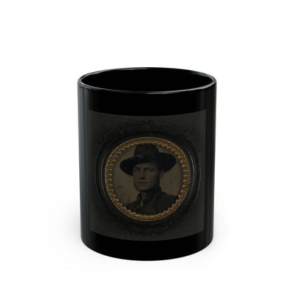 Unidentified Soldier In Union Uniform And Slouch Hat 003 (U.S. Civil War) Black Coffee Mug