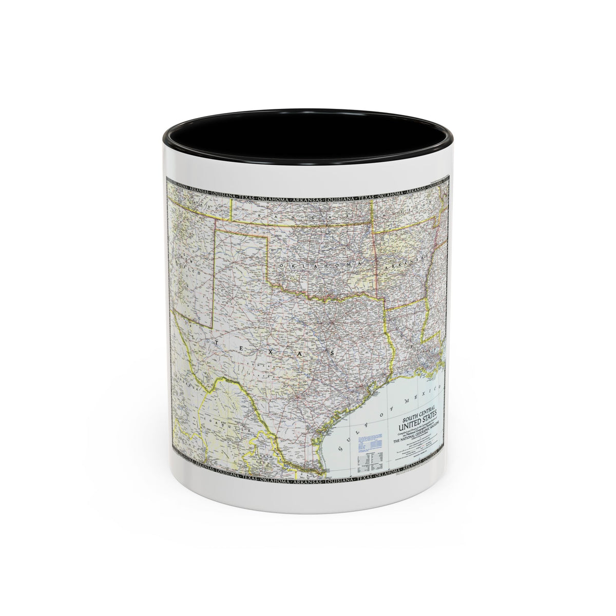 USA - South Central (1947) (Map) Accent Coffee Mug