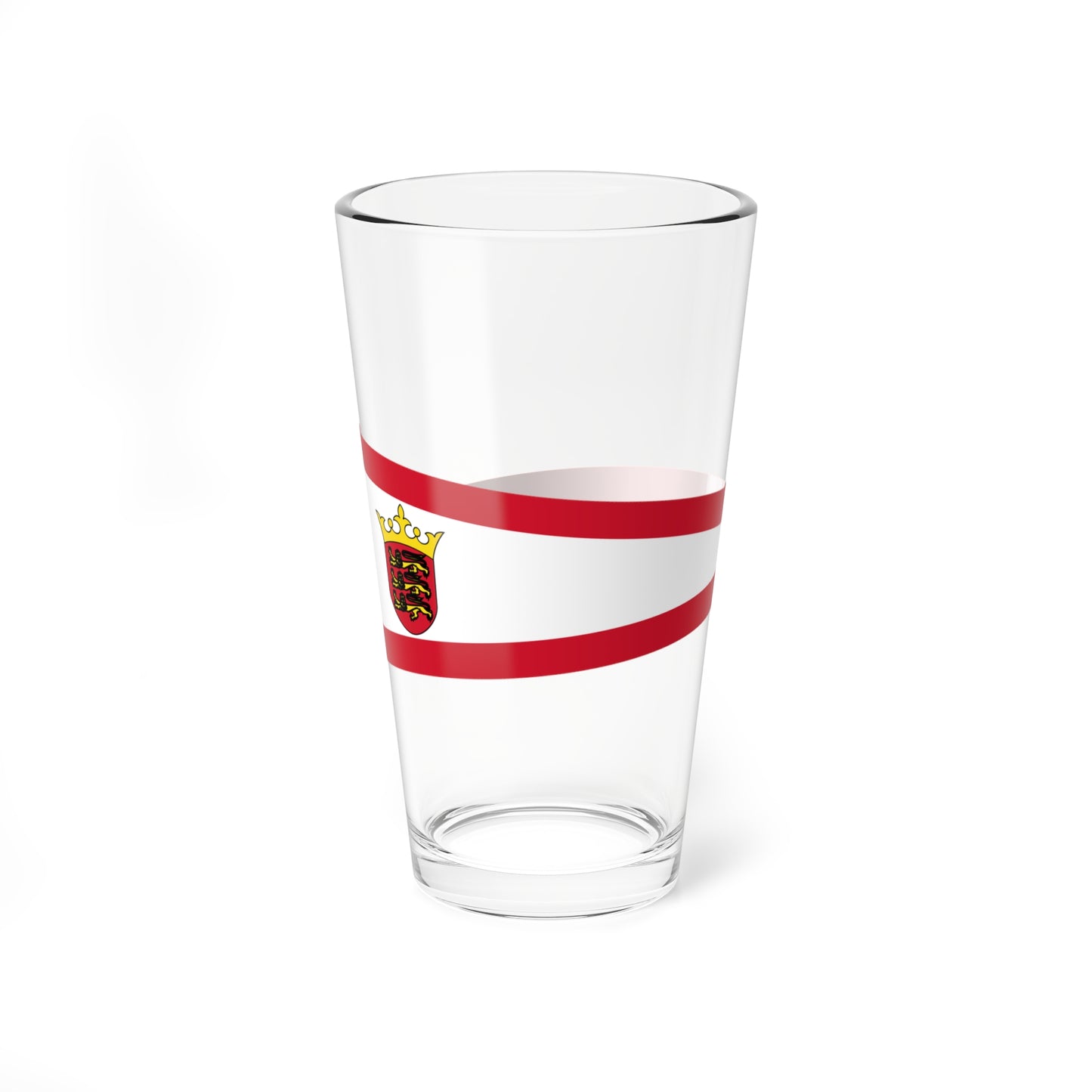 Jersey storm flag (United Kingdom) Pint Glass 16oz