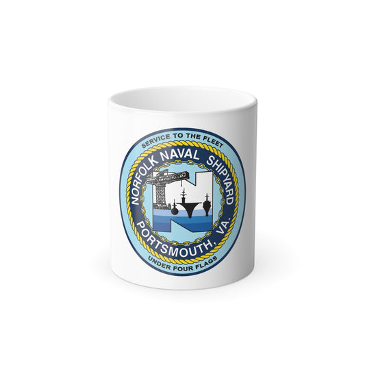 Norfolk Naval Shipyard Portsmouth VA (U.S. Navy) Color Changing Mug 11oz