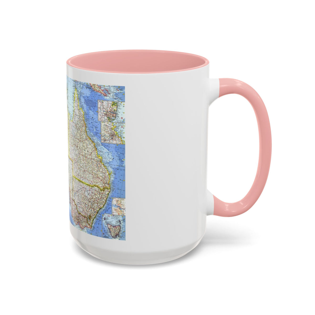 Australia (1963) (Map) Accent Coffee Mug