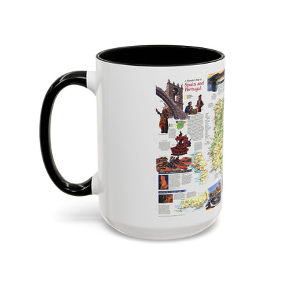 Spain and Portugal - A Traveller's Map (1998) (Map) Accent Coffee Mug