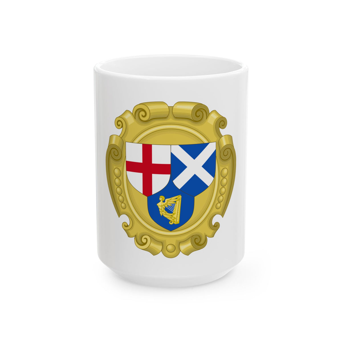 Coat of Arms of the Commonwealth of England, Scotland and Ireland - White Coffee Mug