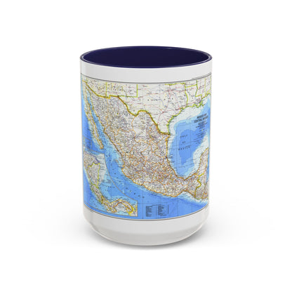 Central America & Mexico (1980) (Map) Accent Coffee Mug