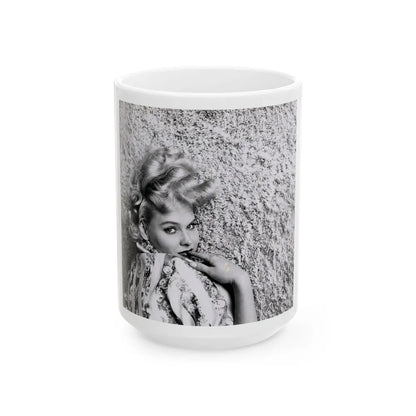 Diane McBaine #12 (Vintage Female Icon) White Coffee Mug-15oz-Go Mug Yourself