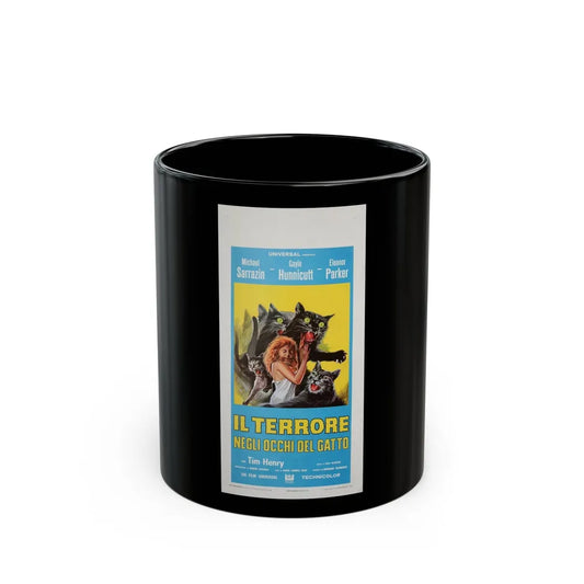 EYE OF THE CAT (ITALIAN) 1969 Movie Poster - Black Coffee Mug-11oz-Go Mug Yourself