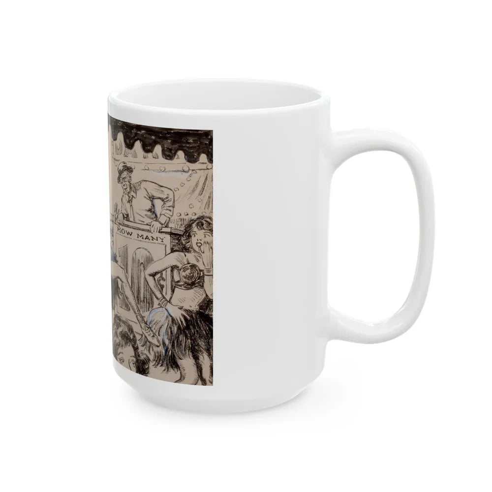 Blue Book Magazine story illustration 2 - White Coffee Mug-Go Mug Yourself