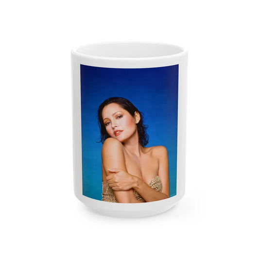 Barbara Carrera #34 (Vintage Female Icon) White Coffee Mug-15oz-Go Mug Yourself