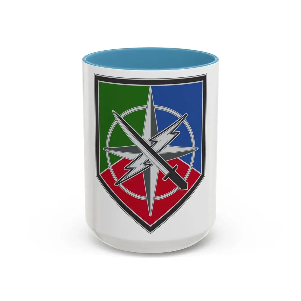 648 Maneuver Enhancement Brigade (U.S. Army) Accent Coffee Mug 15oz Light Blue - Go Mug Yourself