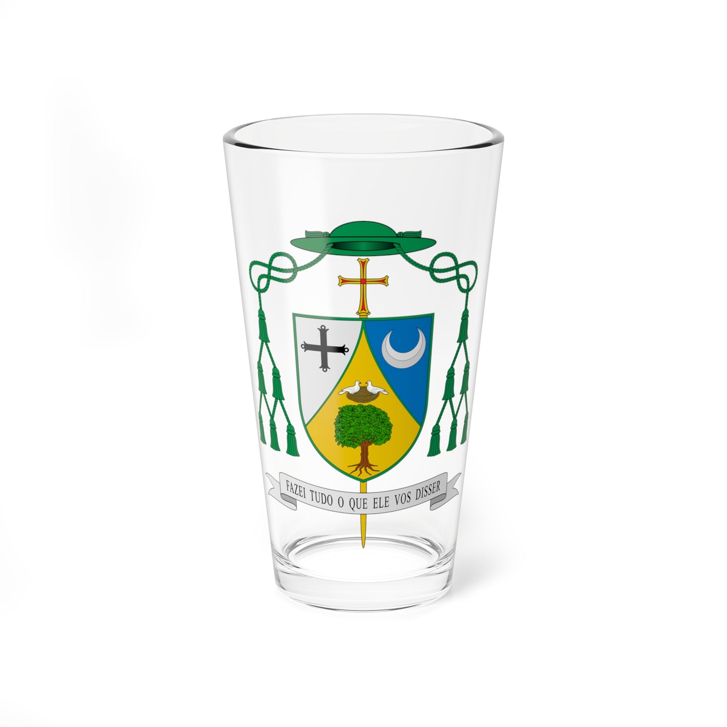 Escudo de Joaquim Carlos Carvalho (Spain) (Coat of Arms) Pint Glass 16oz