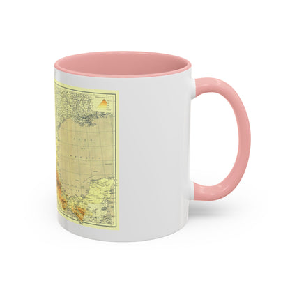 Central America & Mexico (1914) (Map) Accent Coffee Mug