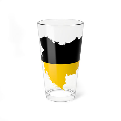 Flag map of the Austro-Hungarian Empire habsburg flag (Hungary) Pint Glass 16oz