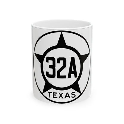 Old Texas 32A (Texas) (Road Sign) White Coffee Mug