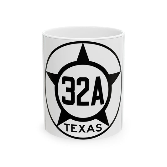 Old Texas 32A (Texas) (Road Sign) White Coffee Mug