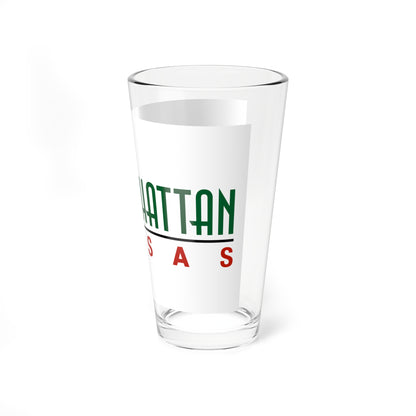 Flag of Manhattan Kansas 2009-2019 (United States) Pint Glass 16oz