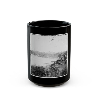 Point Of Rocks, Virginia (Vicinity). View Along River. Butler's Signal Tower In Distance (U.S. Civil War) Black Coffee Mug