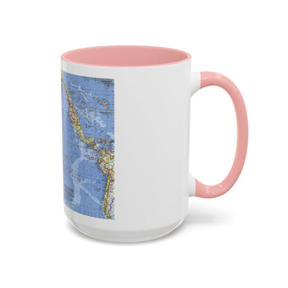 Pacific Ocean (1962) (Map) Accent Coffee Mug