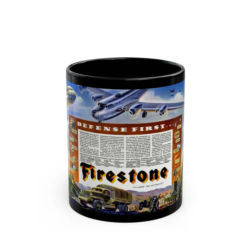 Firestone, 1941 - Black Coffee Mug-11oz-Go Mug Yourself