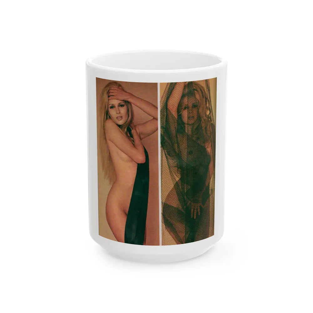 Pamela Tiffin #151 - 2 Playboy Pics (Vintage Female Icon) White Coffee Mug-15oz-Go Mug Yourself