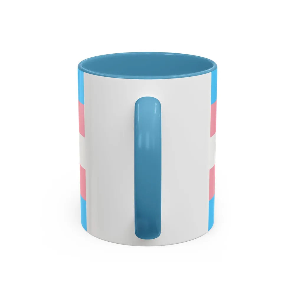 Transgender Pride Flag - Accent Coffee Mug-Go Mug Yourself