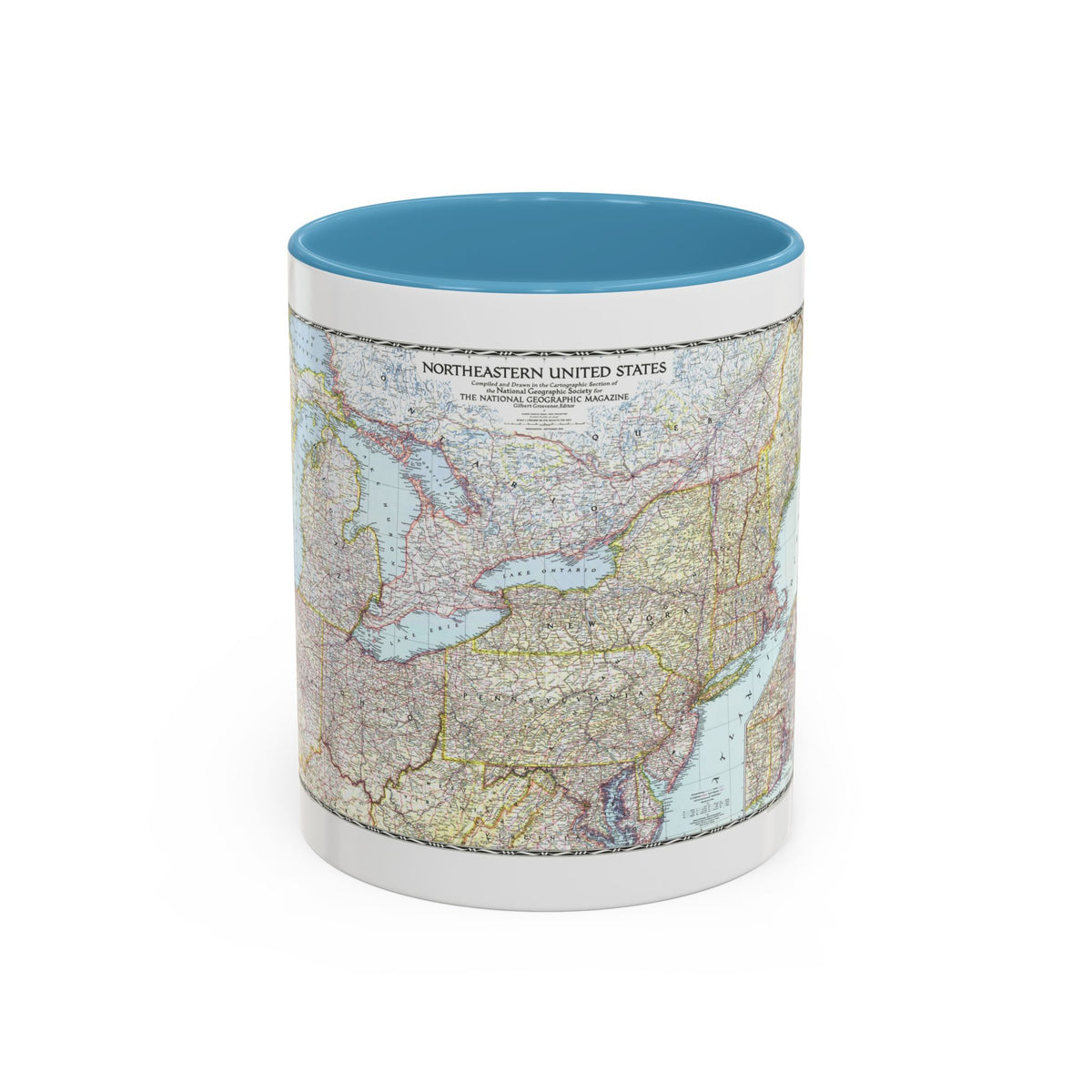USA - Northeastern (1945) (Map) Accent Coffee Mug