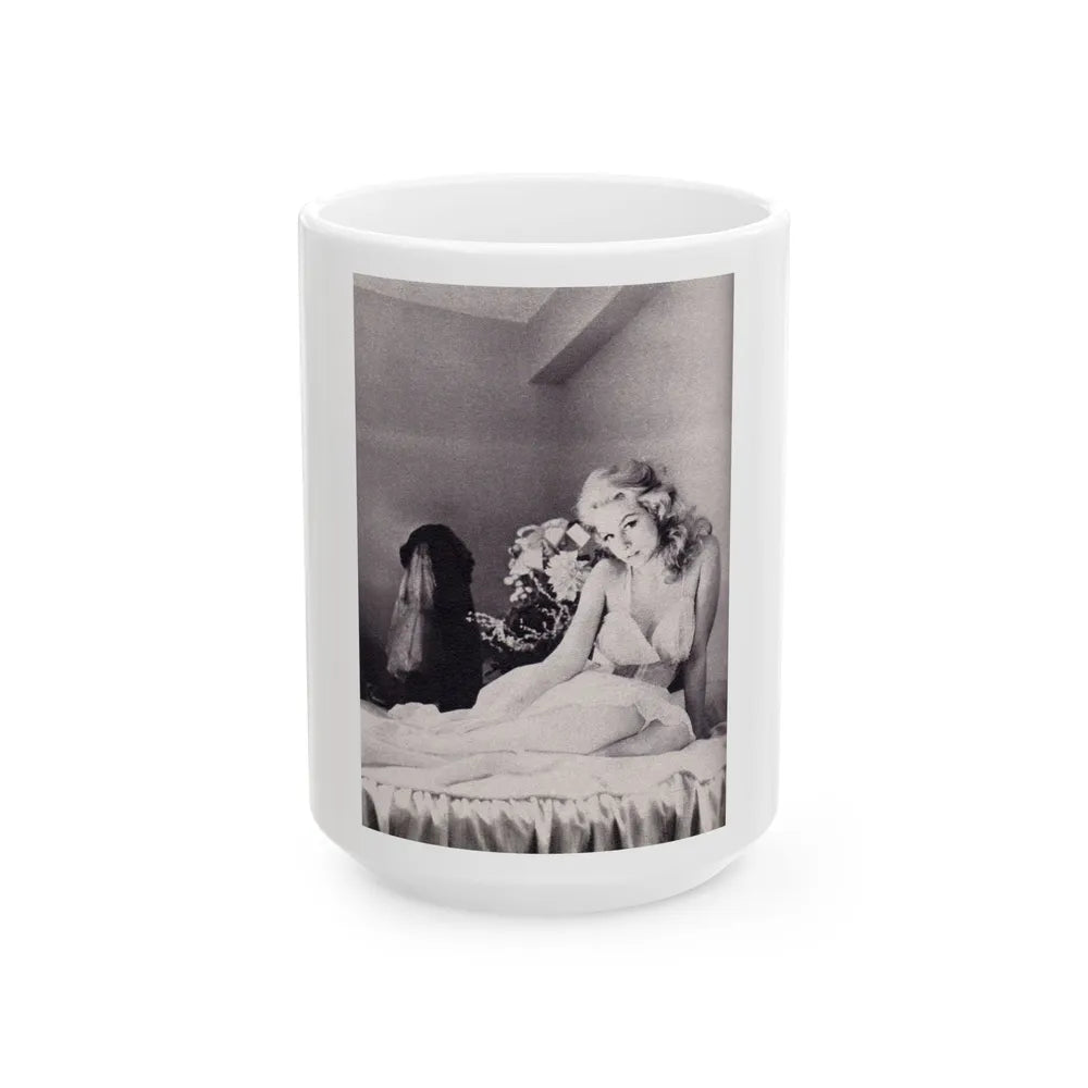 Julie Newmar #337 (Vintage Female Icon) White Coffee Mug-15oz-Go Mug Yourself