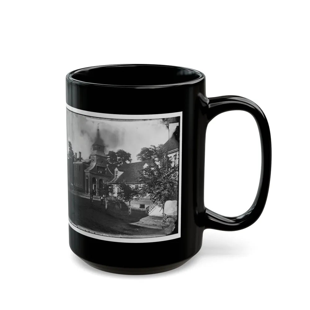 Culpeper Court House, Va. Court House, With A Group Of Confederates Captured At Cedar Mountain On Balcony (U.S. Civil War) Black Coffee Mug-Go Mug Yourself