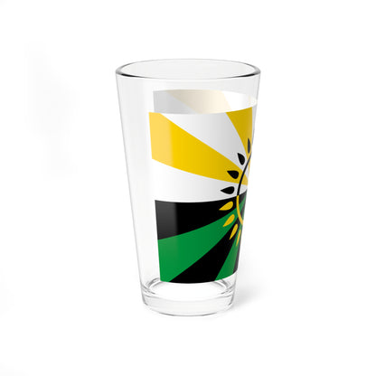 Flag of Groznensky district (Russia) Pint Glass 16oz