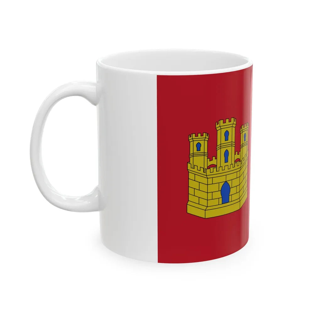 Flag of Castile La Mancha Spain - White Coffee Mug-Go Mug Yourself