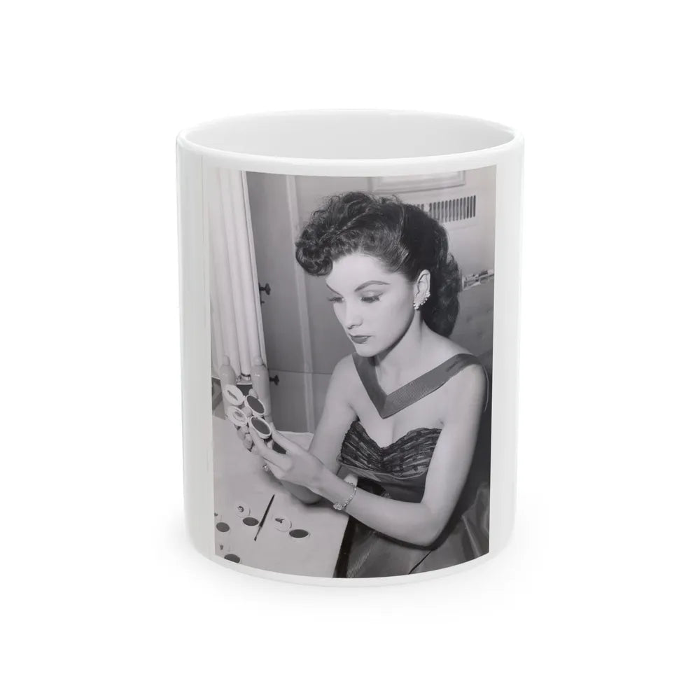 Debra Paget #492 (Vintage Female Icon) White Coffee Mug-11oz-Go Mug Yourself