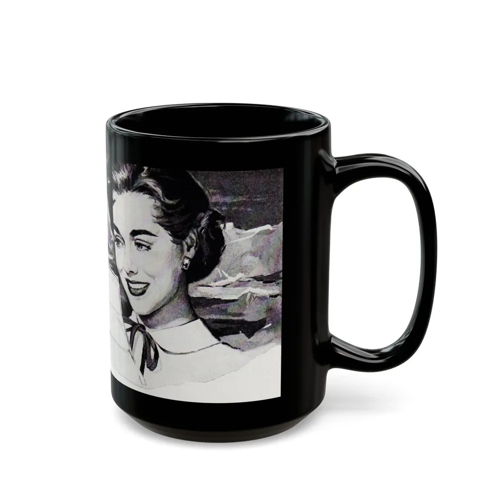 Campana Italian Balm advertisement, Cosmopolitan Illustration, March 1958 - Black Coffee Mug-Go Mug Yourself