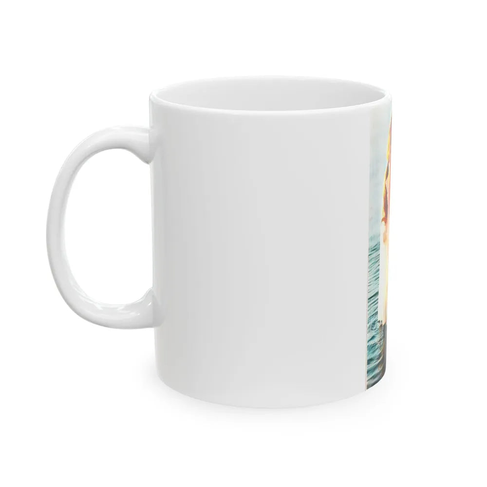 Gila Golan #128 - See through white wet top (Vintage Female Icon) White Coffee Mug-Go Mug Yourself