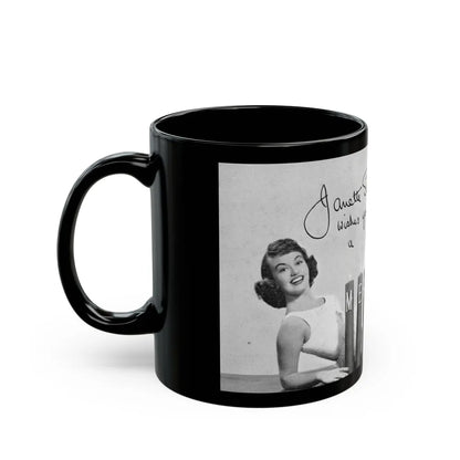 Janette Scott #47 (Vintage Female Icon) Black Coffee Mug-Go Mug Yourself