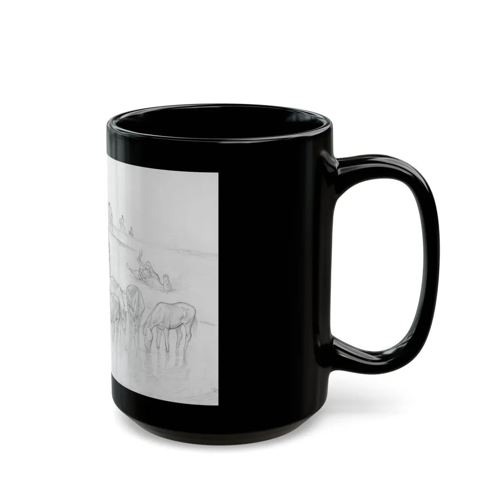 Evening Camp - Black Coffee Mug-Go Mug Yourself