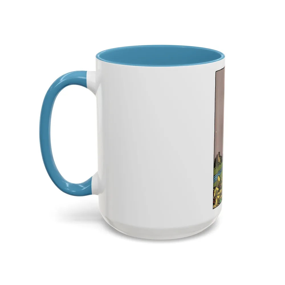 The 5 of Cups (Tarot Card) Accent Coffee Mug-Go Mug Yourself