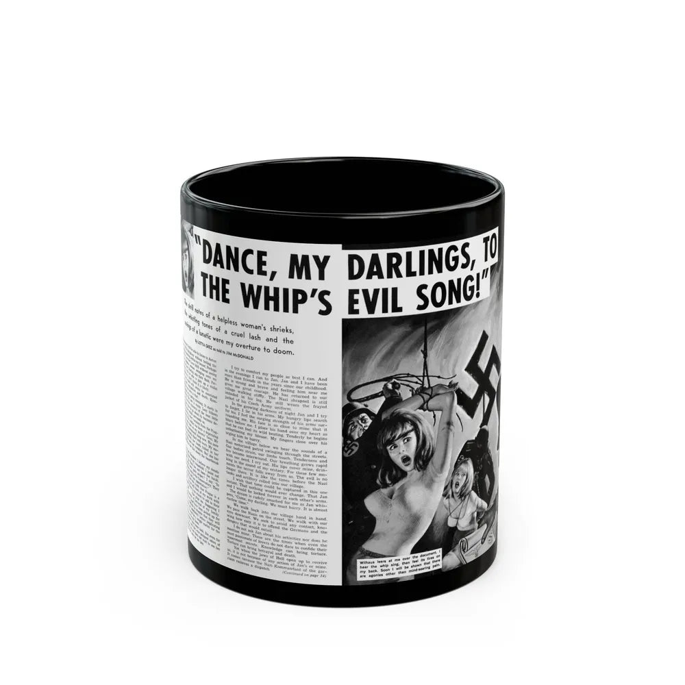 Dance, My Darlings, To The Whip's Evi Song, Man's Book, February 1973 - Black Coffee Mug-11oz-Go Mug Yourself