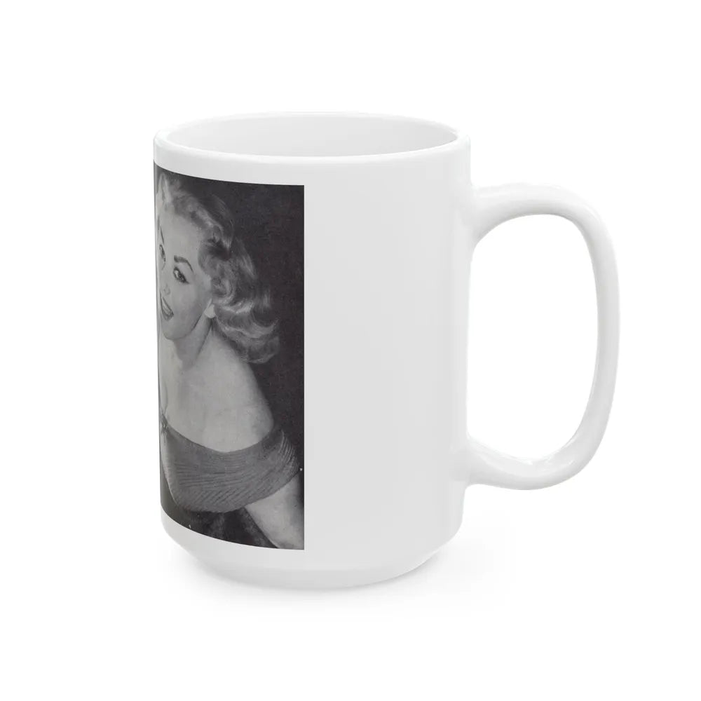 Norma Sykes #162 - 66 PHOTOGRAPHS OF Sabrina U.K. Pocket Mag. Pages 54 & 55 (Vintage Female Icon) White Coffee Mug-Go Mug Yourself