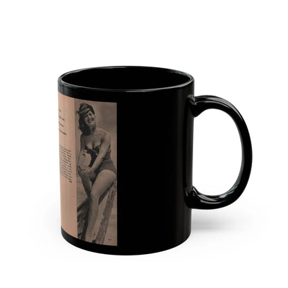 Penny Duncan #15 - [Pages 110 & 111] Pages 5 & 6 of of 6 with, Penny+2 B&W Photos, Caption & Brief Article from EYE Digest Mag. April '56 (Vintage Female Icon) Black Coffee Mug-Go Mug Yourself