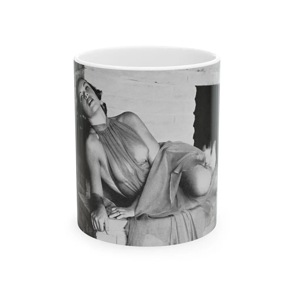 Dawn Richard #19 - See through top (Vintage Female Icon) White Coffee Mug-11oz-Go Mug Yourself